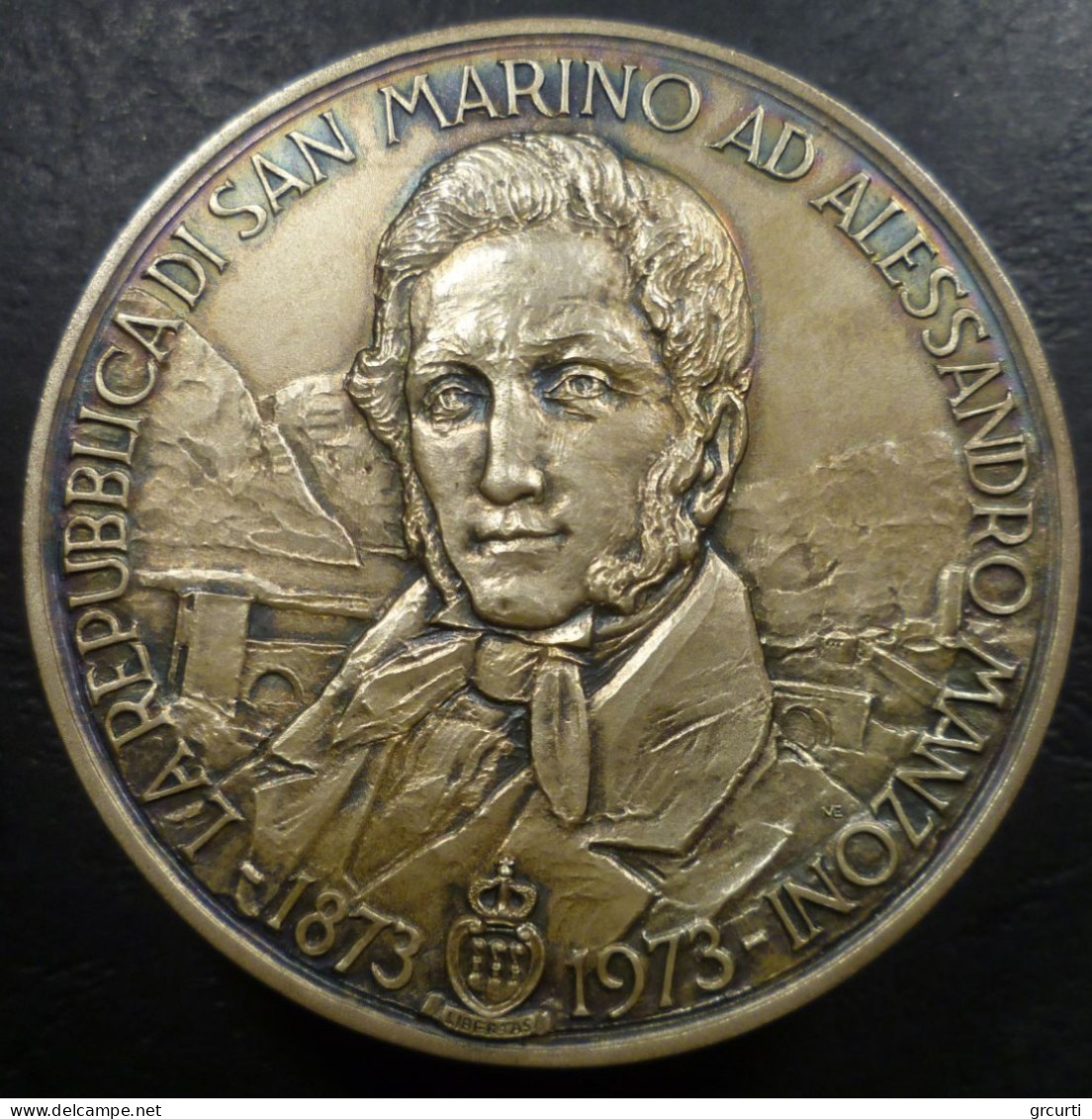 San Marino - 1973 - Medaglie Ufficiali Per Il Centenario Della Morte Di Alessandro Manzoni - Non Classés
