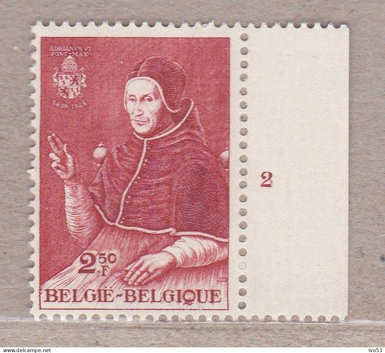 1959 Nr 1109** Plaatnummer 2.Paus Adrianus VI - ....-1960