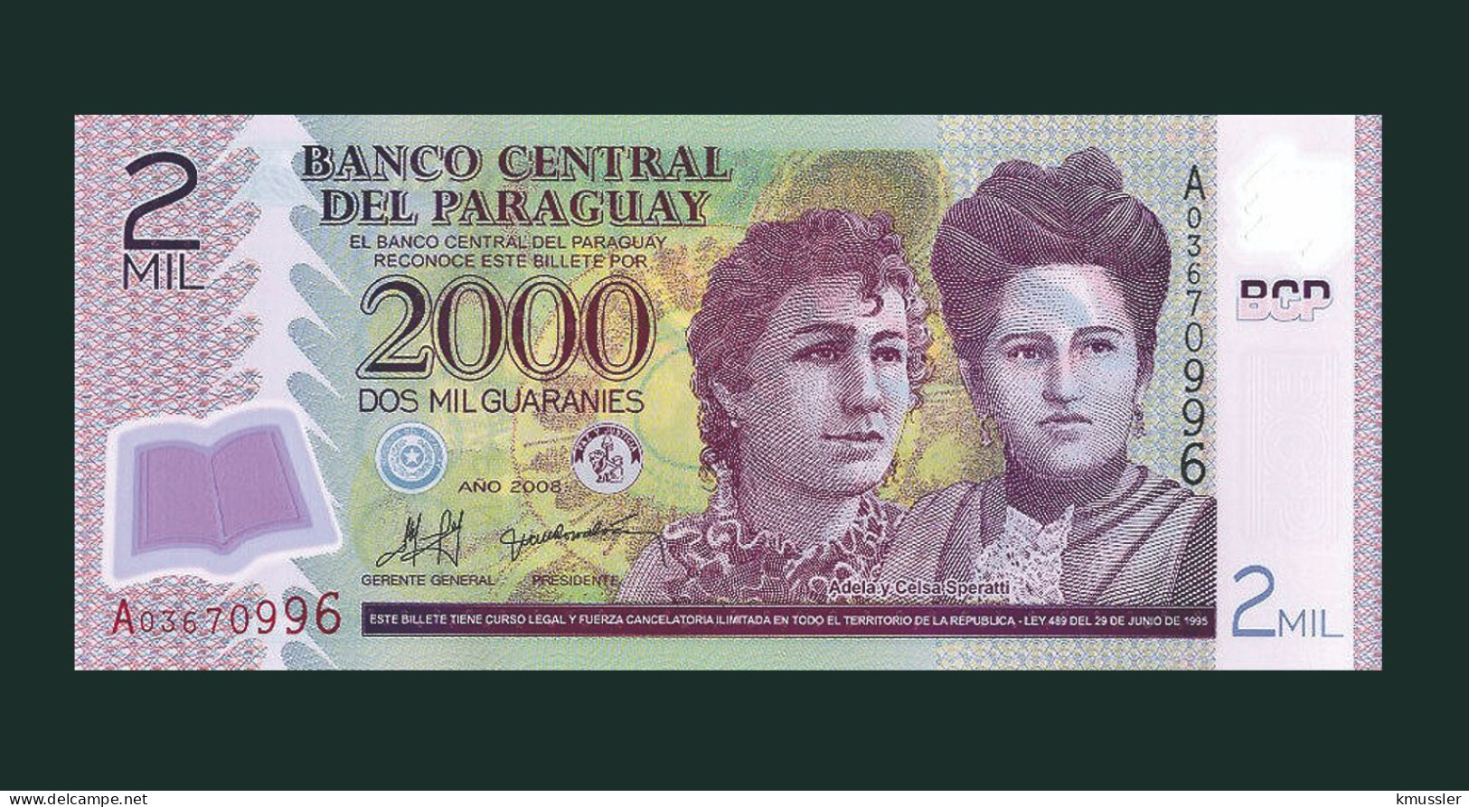 # # # Banknote Paraguay 20.000 Guaranies 2005 (P-225) UNC # # # - Paraguay