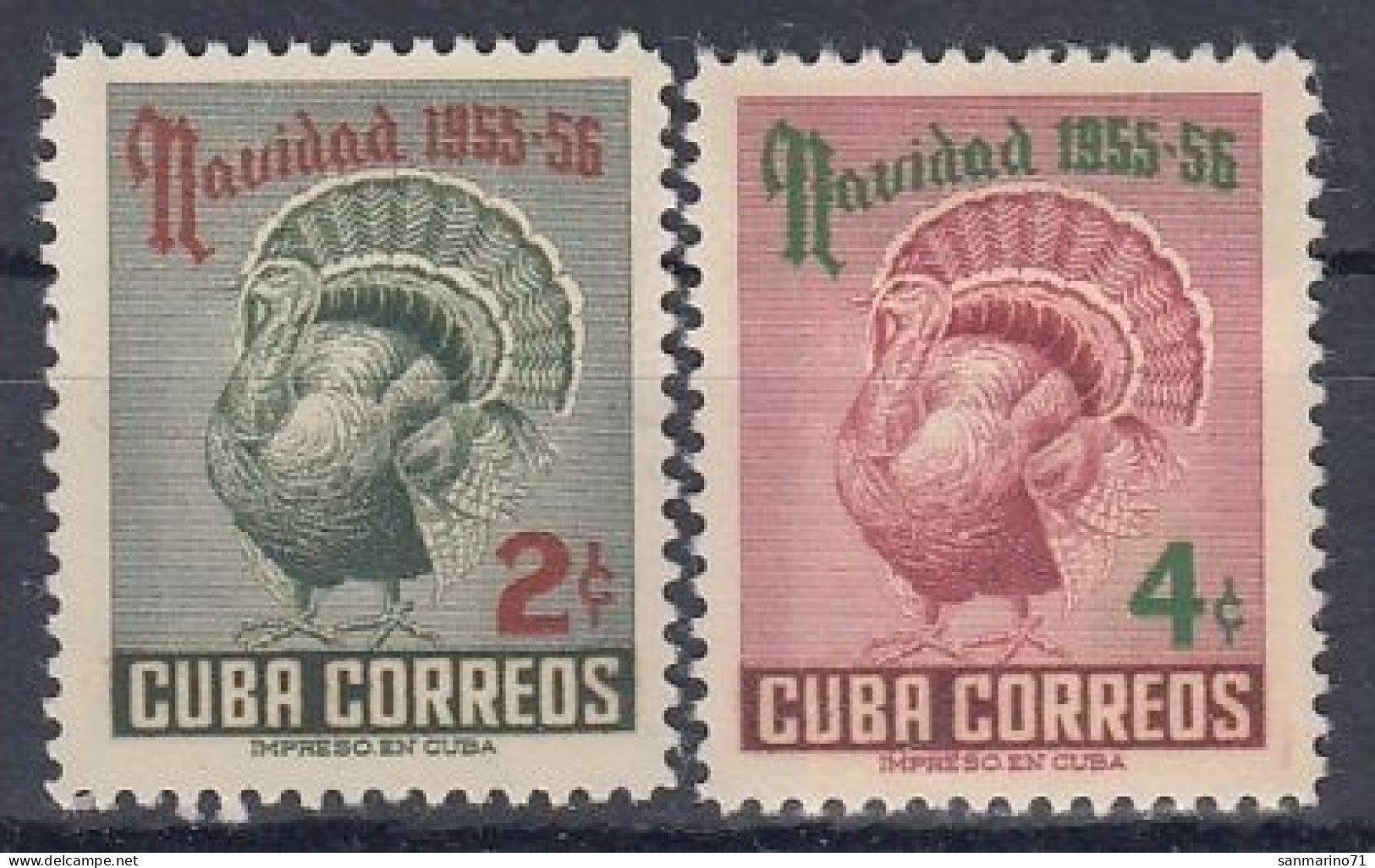 CUBA 477-478,unused,Christmas 1955 (**) - Unused Stamps