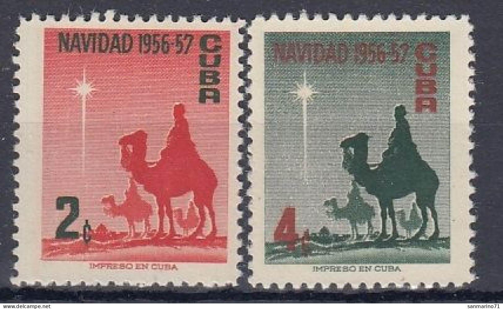 CUBA 514-515,unused,Christmas 1956 (**) - Ongebruikt