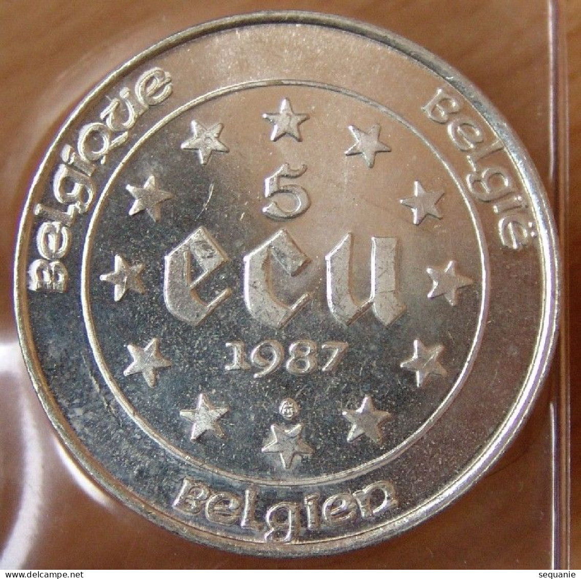 BELGIQUE 5 Ecu Charles Quint 1987 Argent. - Ecus