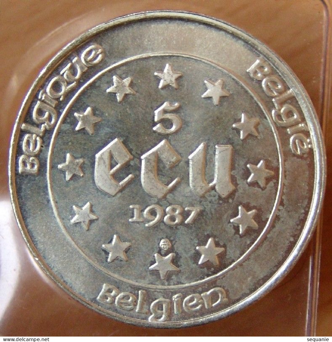 BELGIQUE 5 Ecu Charles Quint 1987 Argent. - Ecus