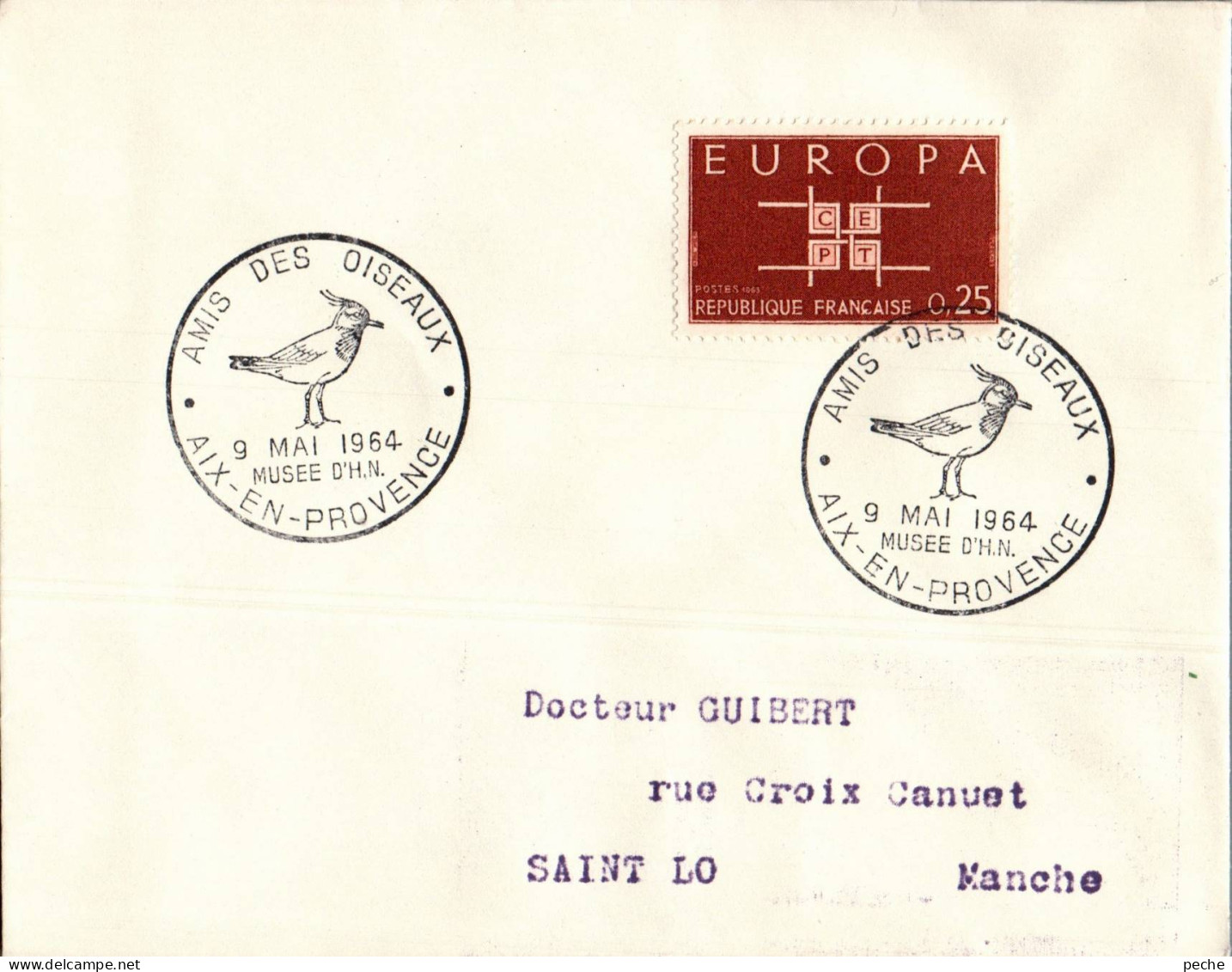 N°1101 V -cachet Amis Des Oiseaux -Aix En Provence - - Mechanical Postmarks (Advertisement)