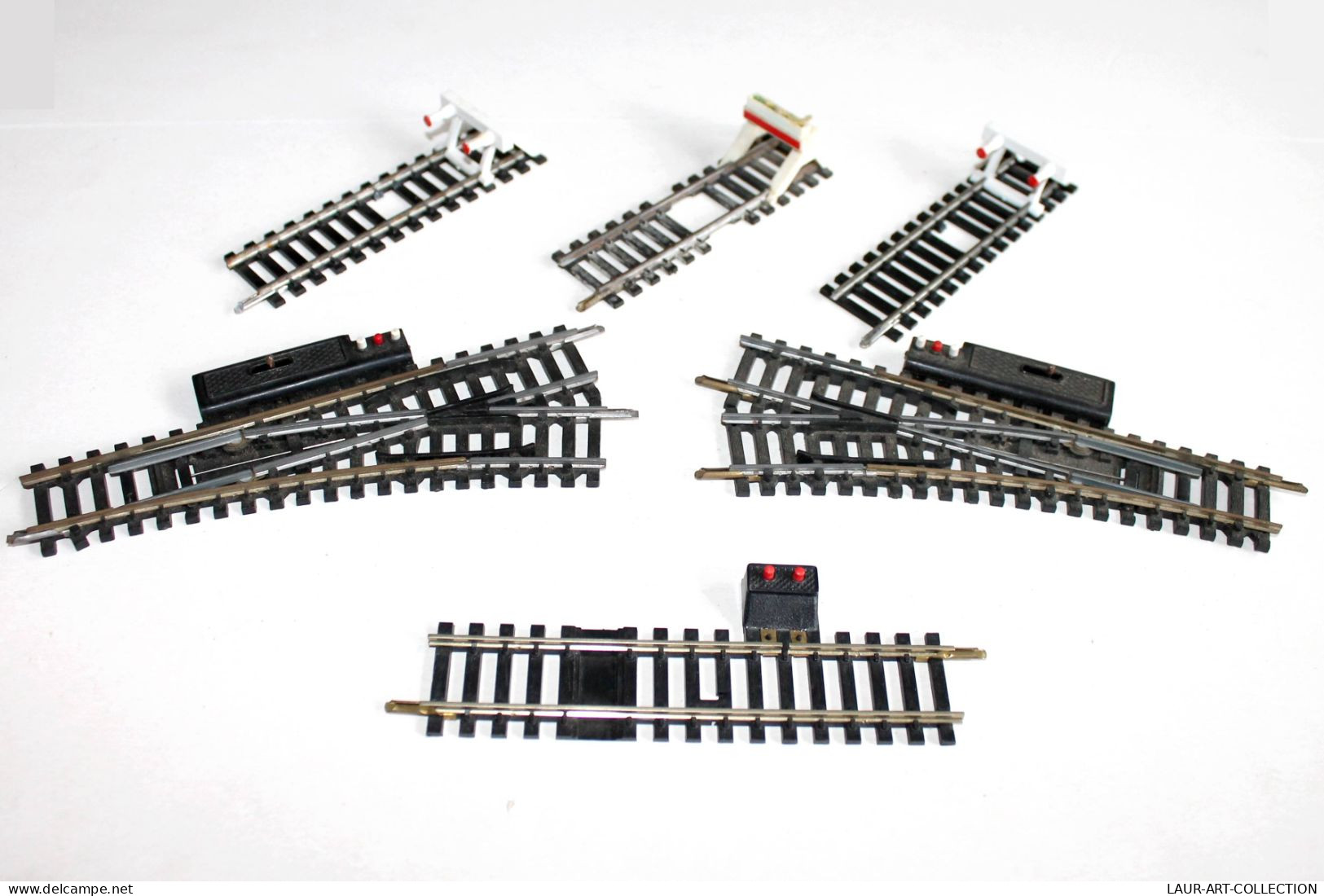 JOUEF HO 6 RAIL, 2 AIGUILLAGE DROIT ELECTRIQUE R=385 1 COUPURE 3 BUTOIR N°475/2P - MODELISME FERROVIAIRE TRAIN (2105.155 - Vías Férreas