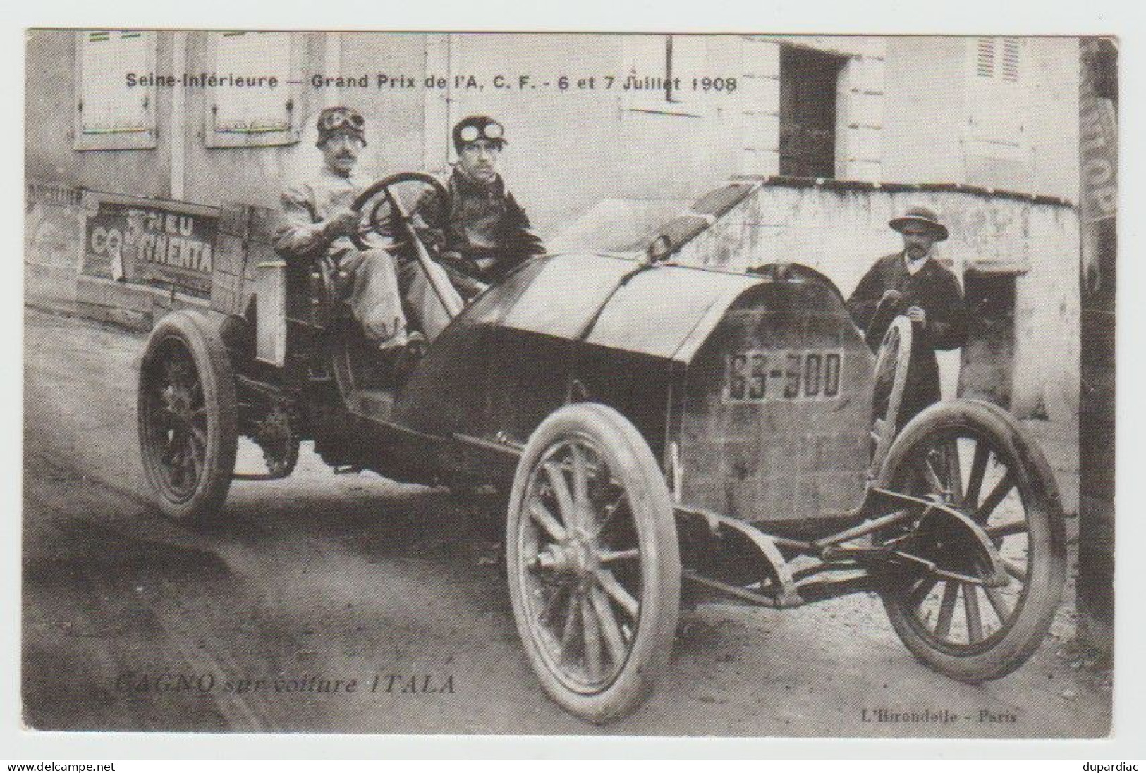 Sport Automobile / Seine Inférieure -- Grand Prix De L'A.C.F. - 6 Et 7 Juillet 1908. GAGNO Sur Voiture ITALA. - Rallyes