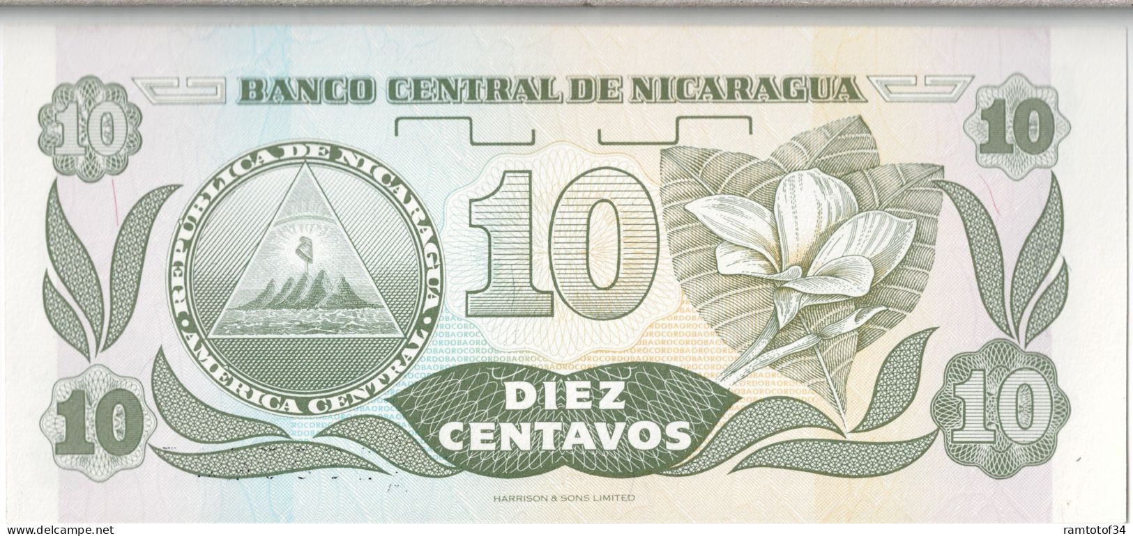NICARAGUA - 10 Centavos 1991 UNC - Nicaragua