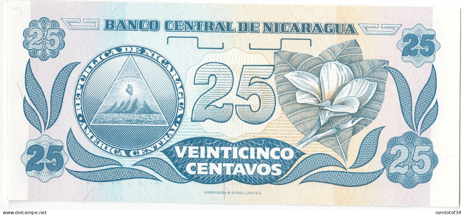 NICARAGUA - 25 Centavos 1991 UNC - Nicaragua