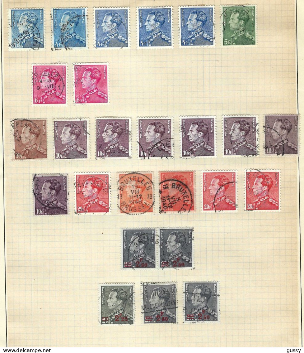 BELGIQUE ca.1935-60: Les TP présents sur 10 pages d'une collection ancienne, obl. et neufs*