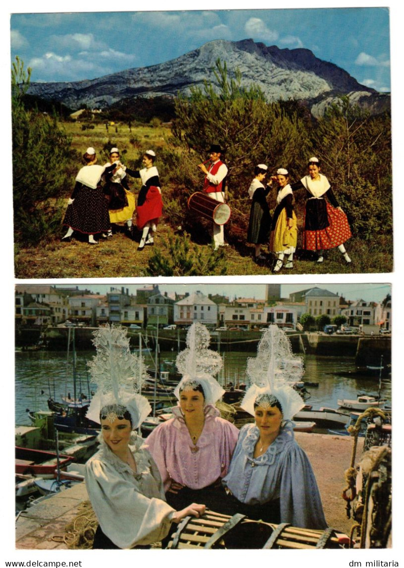 LOT 2 BELLES CARTES : LA VENDÉE FLOKLORIQUE - LES SABLES D'OLONNE - SABLAISES - GROUPE DE DANSES PROVENCALES - Sammlungen & Sammellose