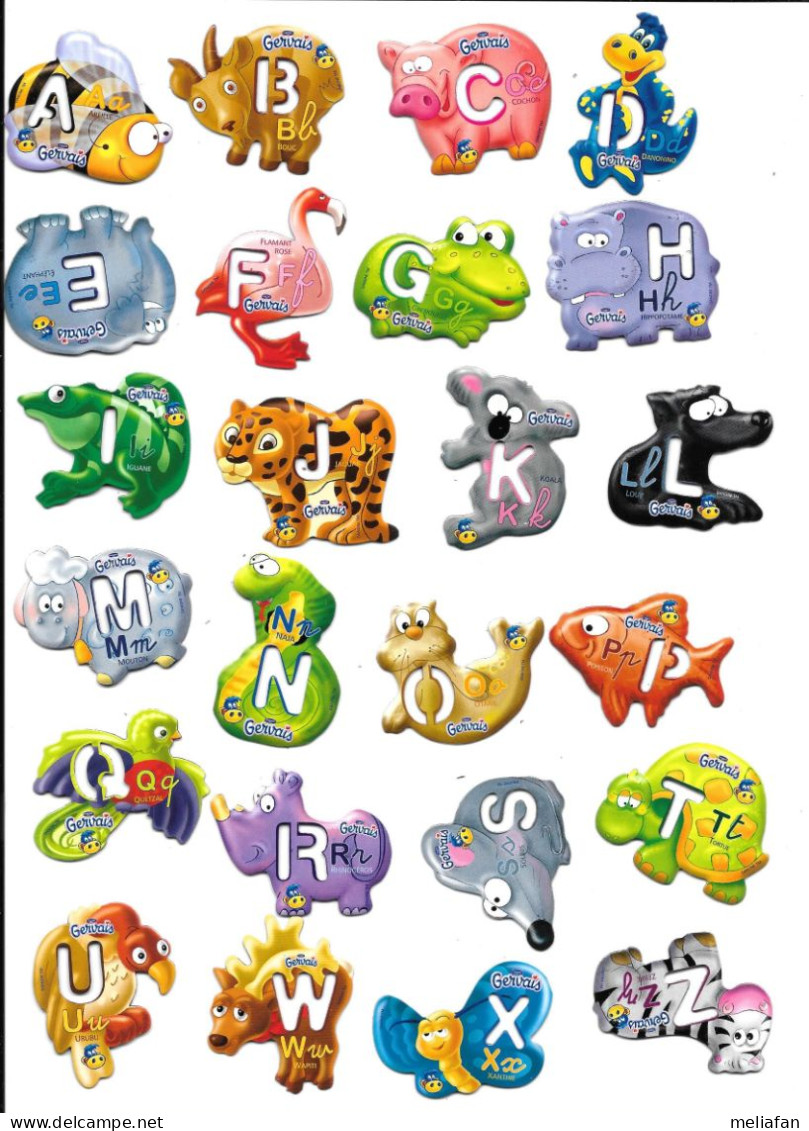 EF50 - MAGNETS GERVAIS - ALPHABET ANIMAUX - Magnets