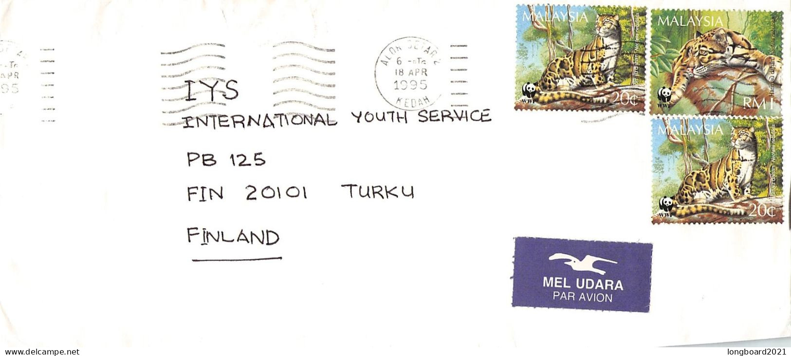 MALAYSIA - MAIL 1995 - TURKU/FI / 4609 - Maleisië (1964-...)