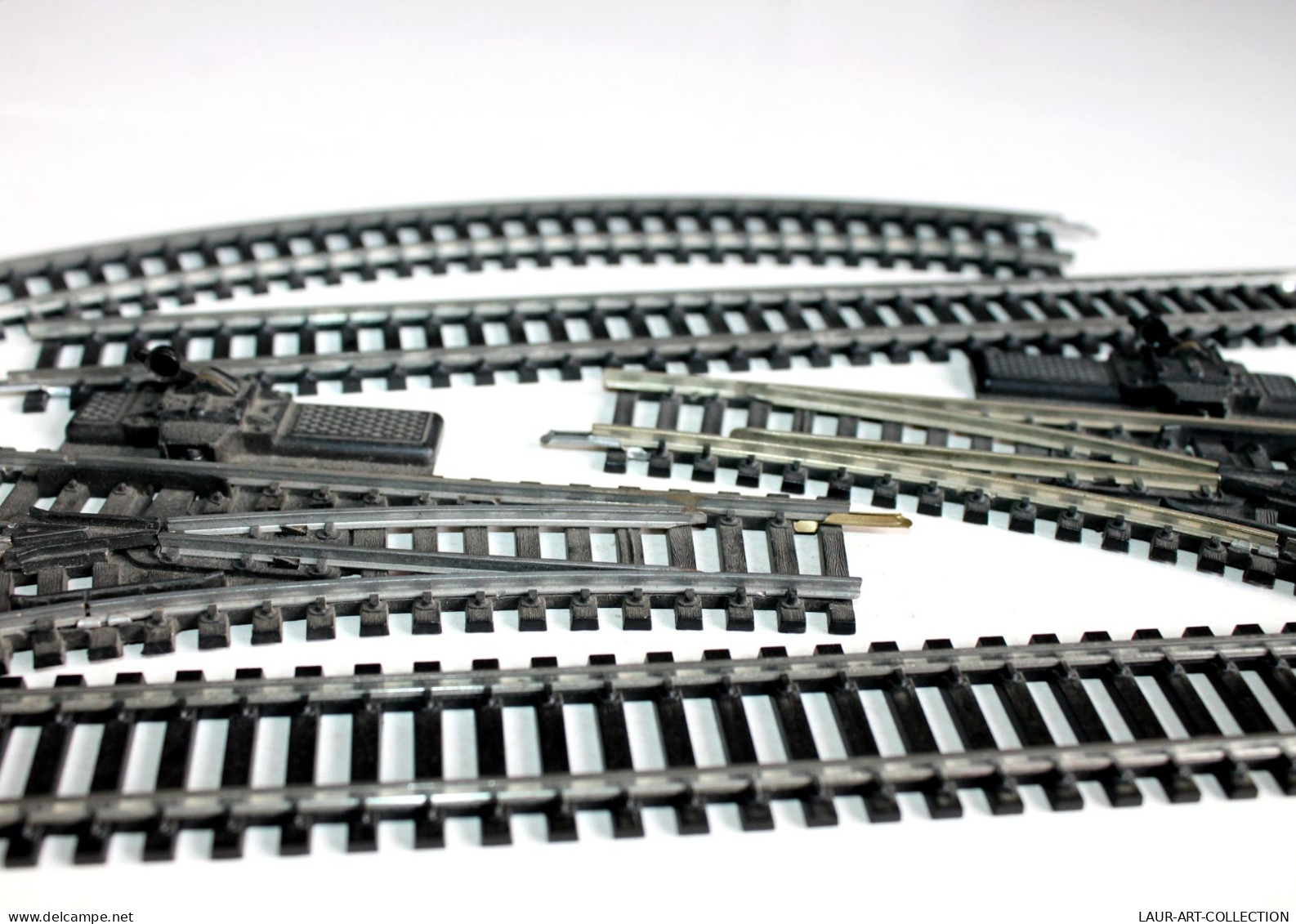 JOUEF HO 6 RAIL 2 AIGUILLAGE MANUEL R=385, 2 DROIT N°475, 2 COURBE N°470 R=325mm, MODELISME FERROVIAIRE TRAIN (2105.246) - Track