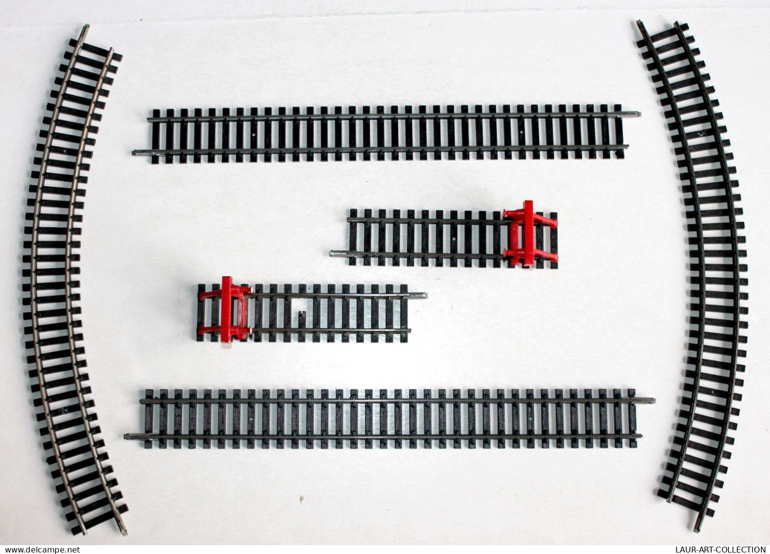 JOUEF HO 6 RAIL 2 BUTOIR N°475/2P 2 DROIT N°475, 2 COURBE N°470 R=325mm R=12 3/4, MODELISME FERROVIAIRE TRAIN (2105.247) - Binari