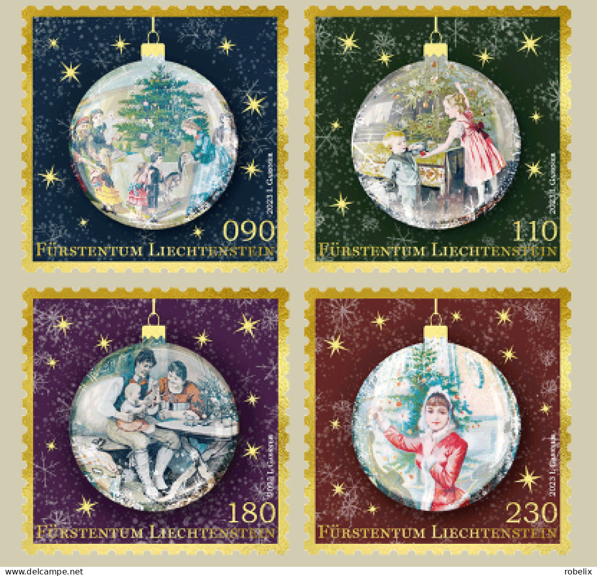 LIECHTENSTEIN 2023 CHRISTMAS  Set Of 4 Stamps MNH** - Ongebruikt