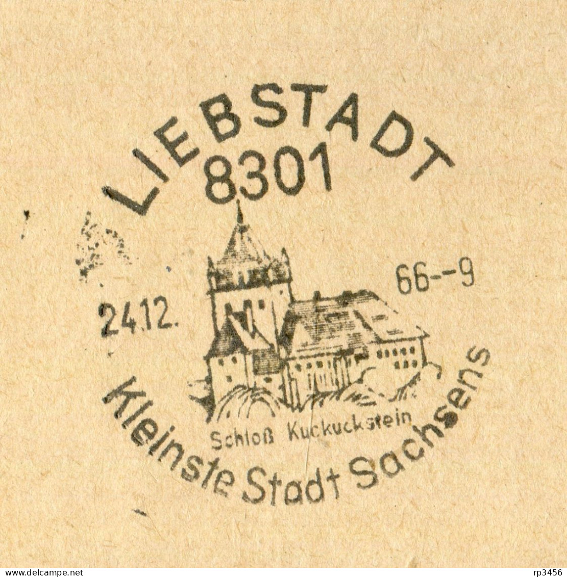 "DDR" 1986, Postkarte (Antwortteil) Mi. P 73A SSt. "LIEBSTADT, Kleinste Stadt Sachsens" (7054) - Cartes Postales - Oblitérées