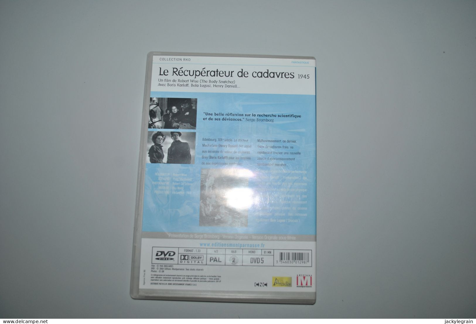 DVD "Récupérateur Cadavres"/Karloff/Lugosi Langues Anglais/français Comme Neuf Vente Belgique Uniquement Envoi Bpost 3 € - Clásicos