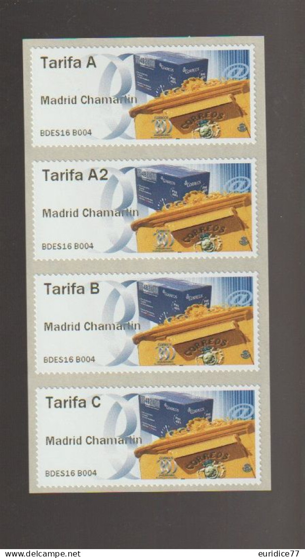 Spain 2016 - ATM Strip Set Labels Mnh** - Machine Labels [ATM]