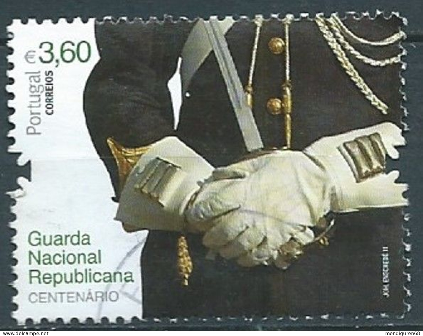 PORTUGAL 2011 CENTENARY OF THE NATIONAL GUARD 3.60€ USED MI 3622 YT 3601 - Used Stamps