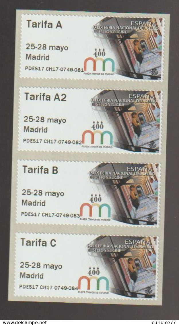 Spain 2017 - ATM Strip Set Labels Mnh** - Automaatzegels [ATM]