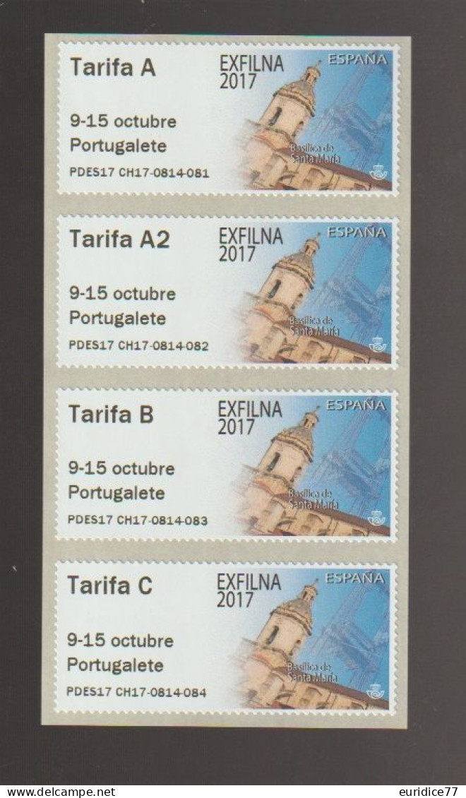 Spain 2017 - ATM Strip Set Labels Mnh** - Timbres De Distributeurs [ATM]