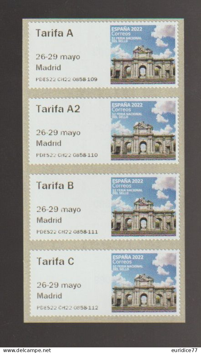 Spain 2022 - ATM Strip Set Labels Mnh** - Automaatzegels [ATM]