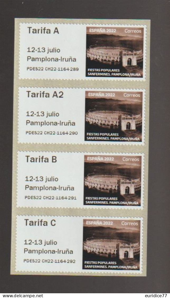 Spain 2022 - ATM Strip Set Labels Mnh** - Timbres De Distributeurs [ATM]