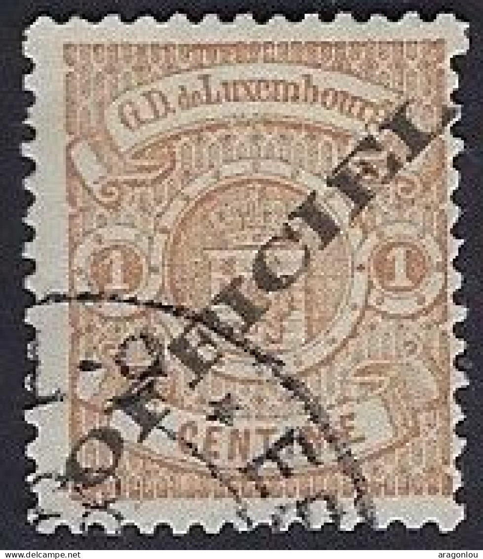 Luxembourg - Luxemburg - Timbres - Armoires   1875     1C.   °   Officiel     Michel  10 I A - 1859-1880 Stemmi