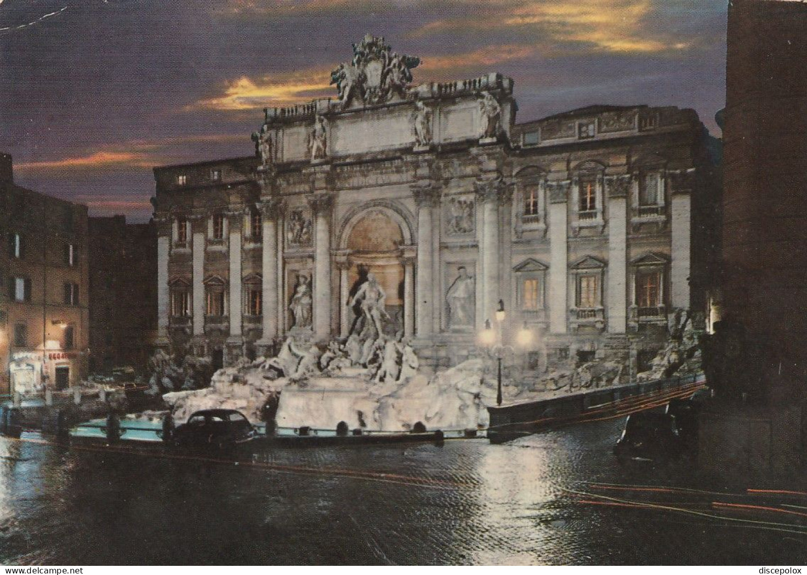 U5135 Roma - Fontana Di Trevi - Notturno Notte Nuit Night Nacht Noche / Viaggiata 1972 - Fontana Di Trevi