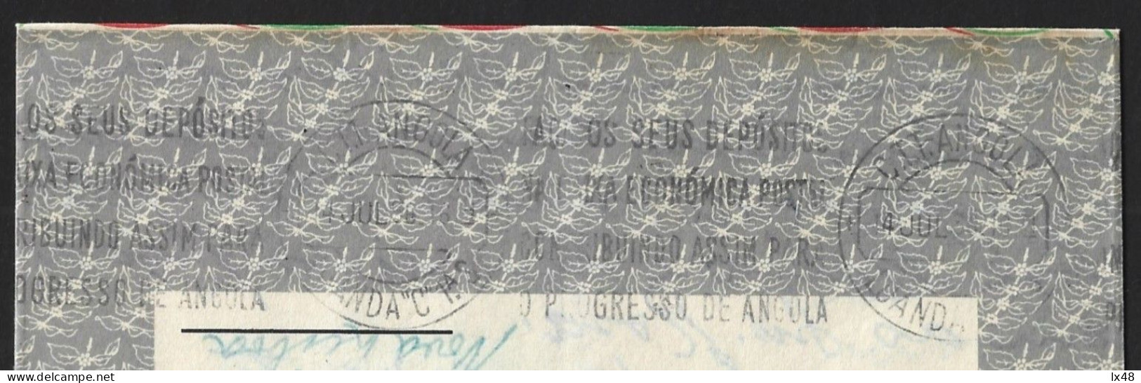 Angola Coffee Aerogram, Circulated With Additional 'Assistência' Stamp In Angola 1956. Drink. Koffie. Angola-Kaffee-Aero - Andere & Zonder Classificatie