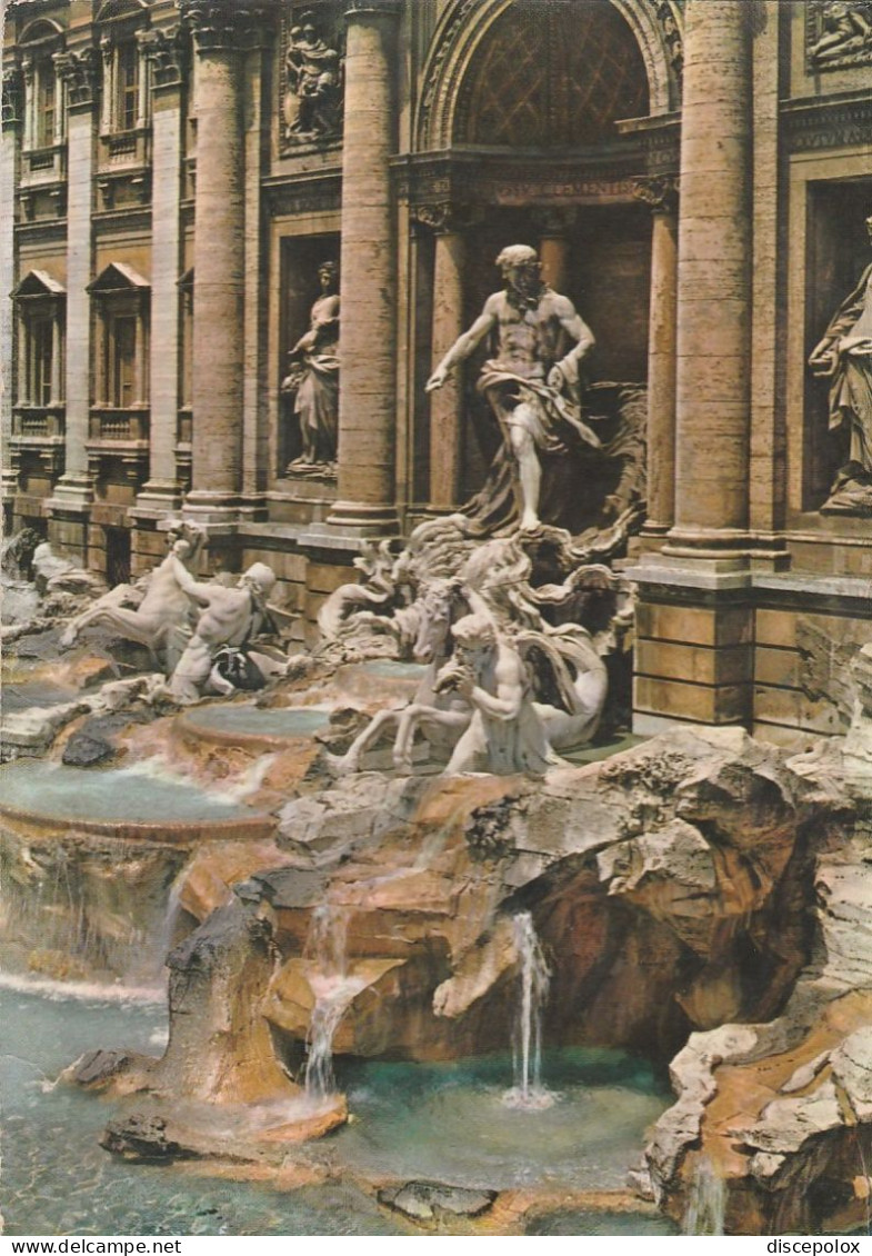 U5136 Roma - Fontana Di Trevi - Dettaglio / Viaggiata 1964 - Fontana Di Trevi