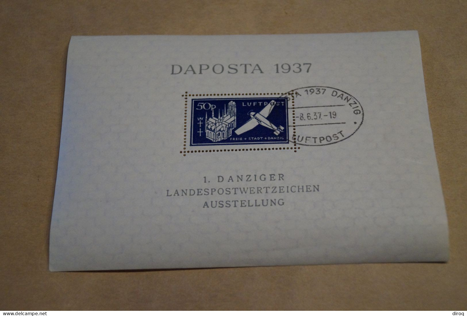 Daposta Danzig,Bloc 2 B,Allemagne 1937,Gdansk Ville Libre,superbe état Neuf Avec Gomme - Postfris