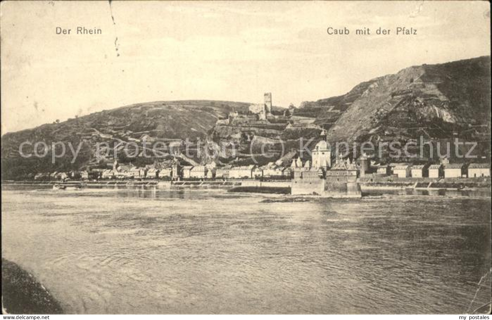 41507077 Kaub Die Pfalz Und Burg Gutenfels Feldpost Kaub - Kaub