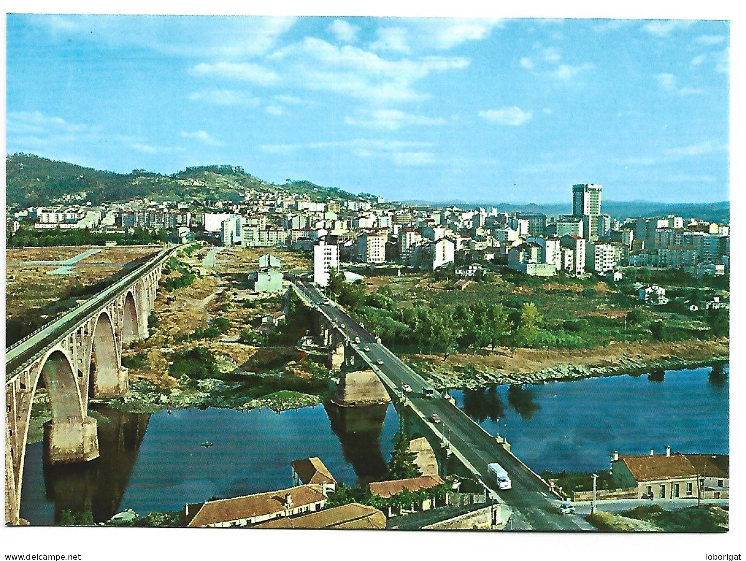 VISTA PARCIAL / PUENTE NUEVO Y VIADUCTO / PARTIAL VIEW, THE NEW BRIDGE AND VIADUCT.- ORENSE - GALICIA.- ( ESPAÑA ) - Orense