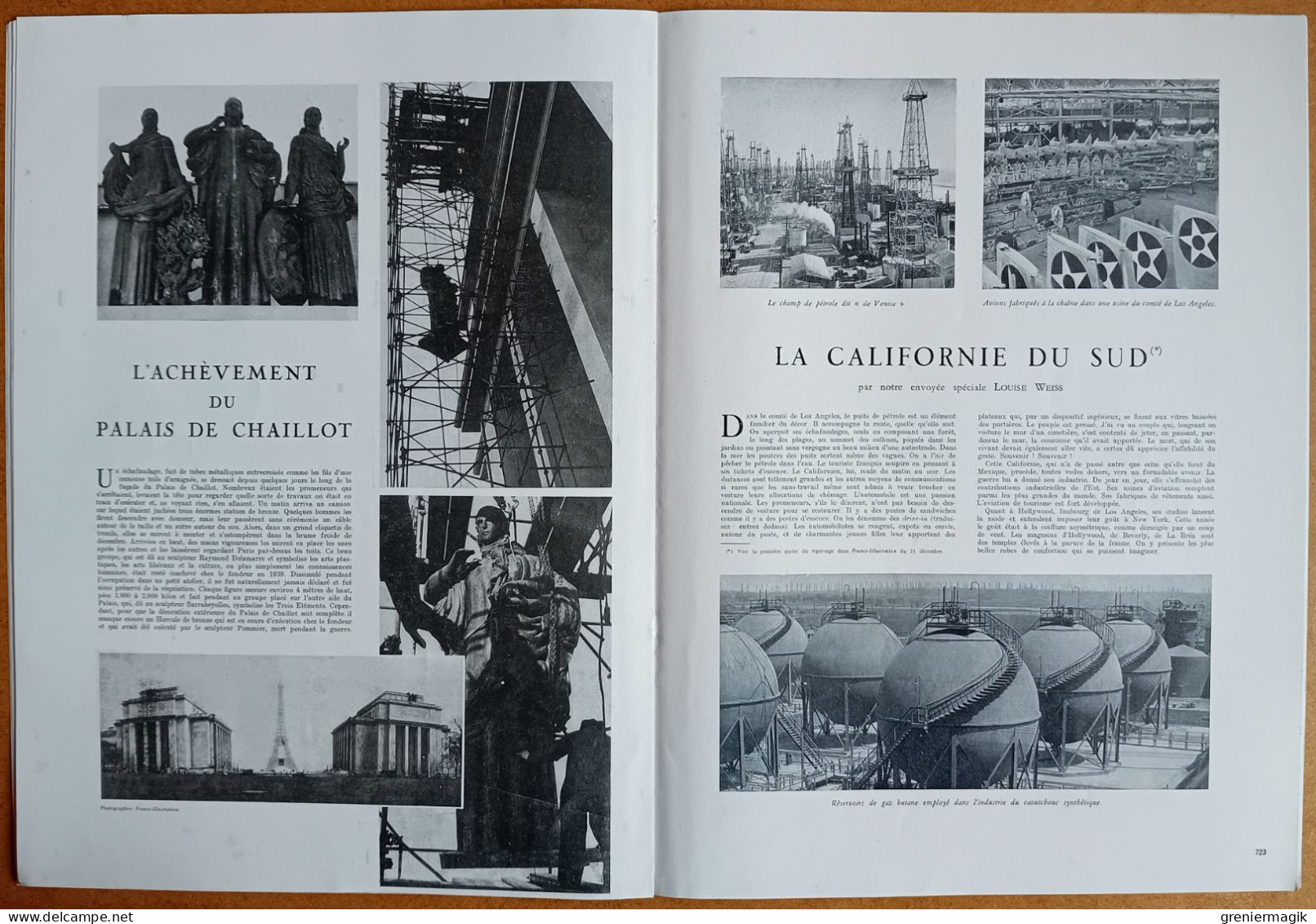 France Illustration N°65 28/12/1946 Léon Blum Président/Traits de plume/Palestine Haïfa/Synthèse Plan Monnet/Francfort