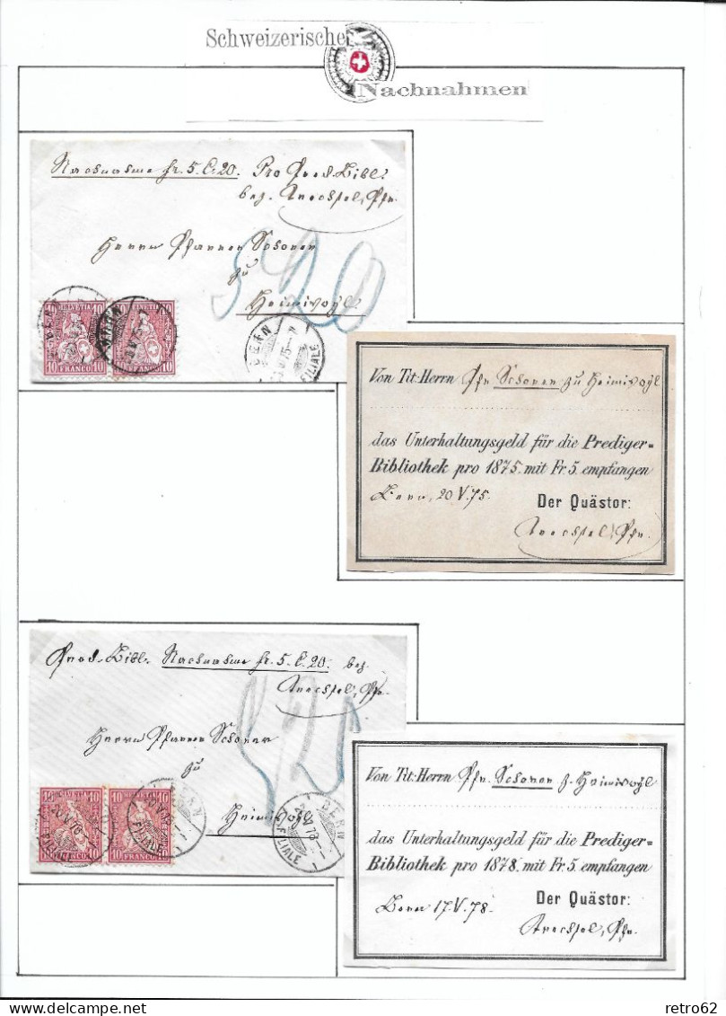 1862 - 1938 SCHWEIZERISCHE NACHNAHMEN ► Austellungswürdige Sammlung Schw.Nachnahmen   ►selten So Angeboten◄ - Collections