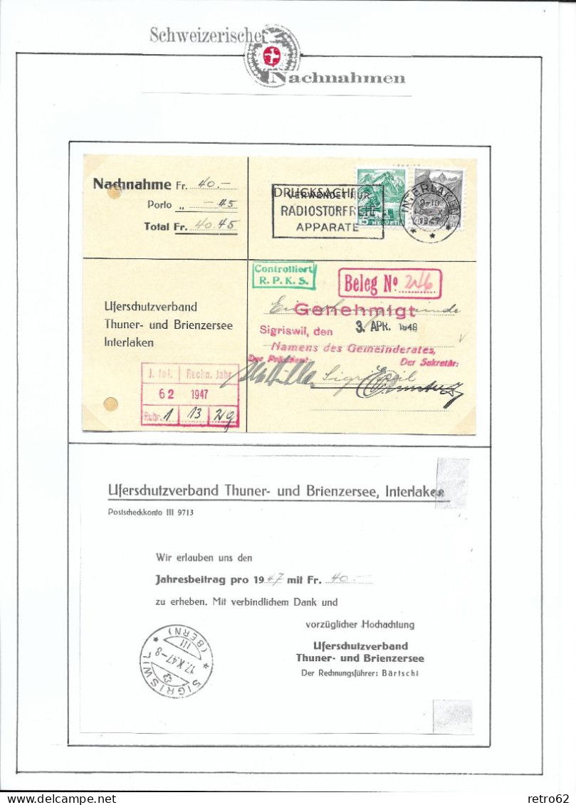 1862 - 1938 SCHWEIZERISCHE NACHNAHMEN ► Austellungswürdige Sammlung Schw.Nachnahmen   ►selten so angeboten◄