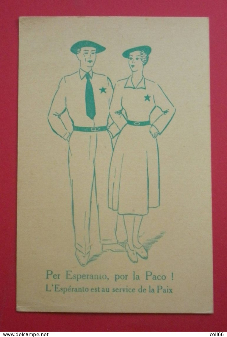 L'Esperanto Est Au Service De La Paix Per Esperanto Por La Paco 1954 éditeur Imp D'Aquitaine Virazeil Dos Scanné - Esperanto