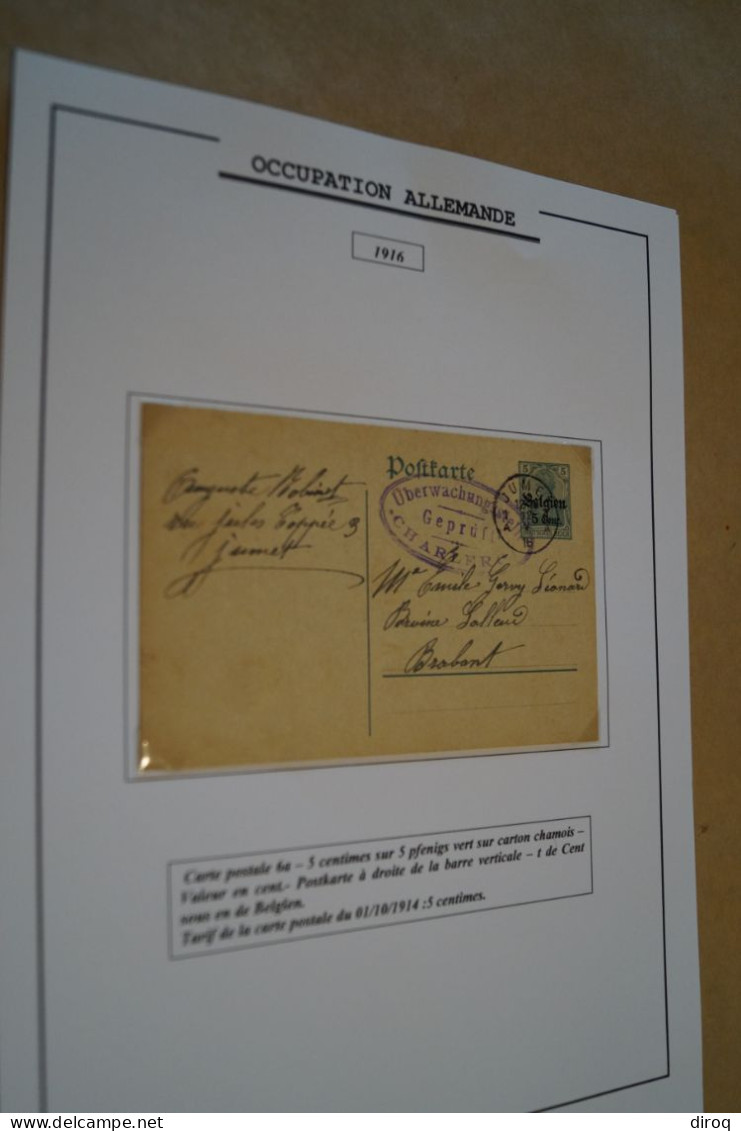 Guerre 14-18,censure Militaire,1916,avec Belle Oblitération Militaire ,pour Collection - Deutsche Armee