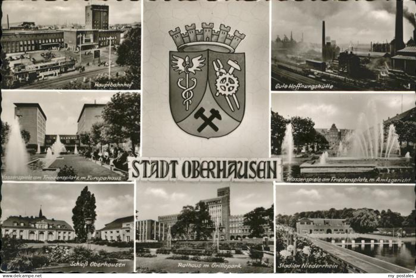 41317408 Oberhausen Wappen Hoffnungshuette Friedensplatz Niederrhein Rathaus Sch - Oberhausen