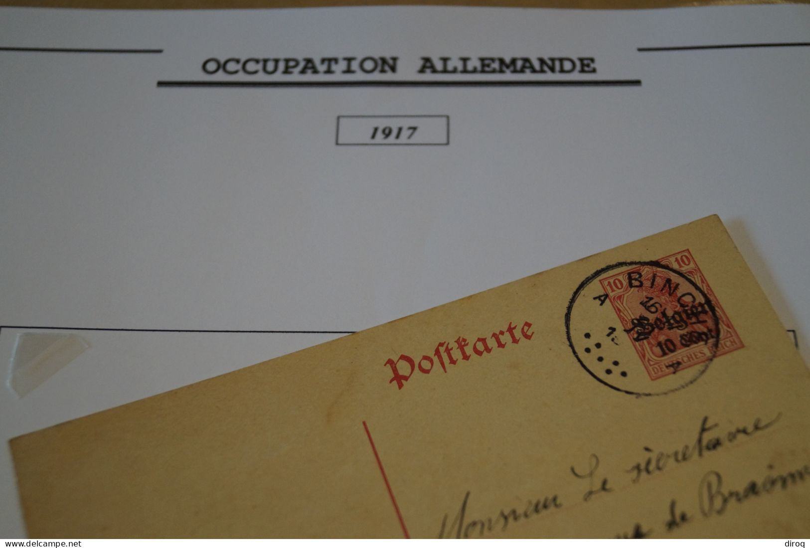 Guerre 14-18,censure Militaire,1917,avec Belle Oblitération Militaire + Binche ,pour Collection - Army: German