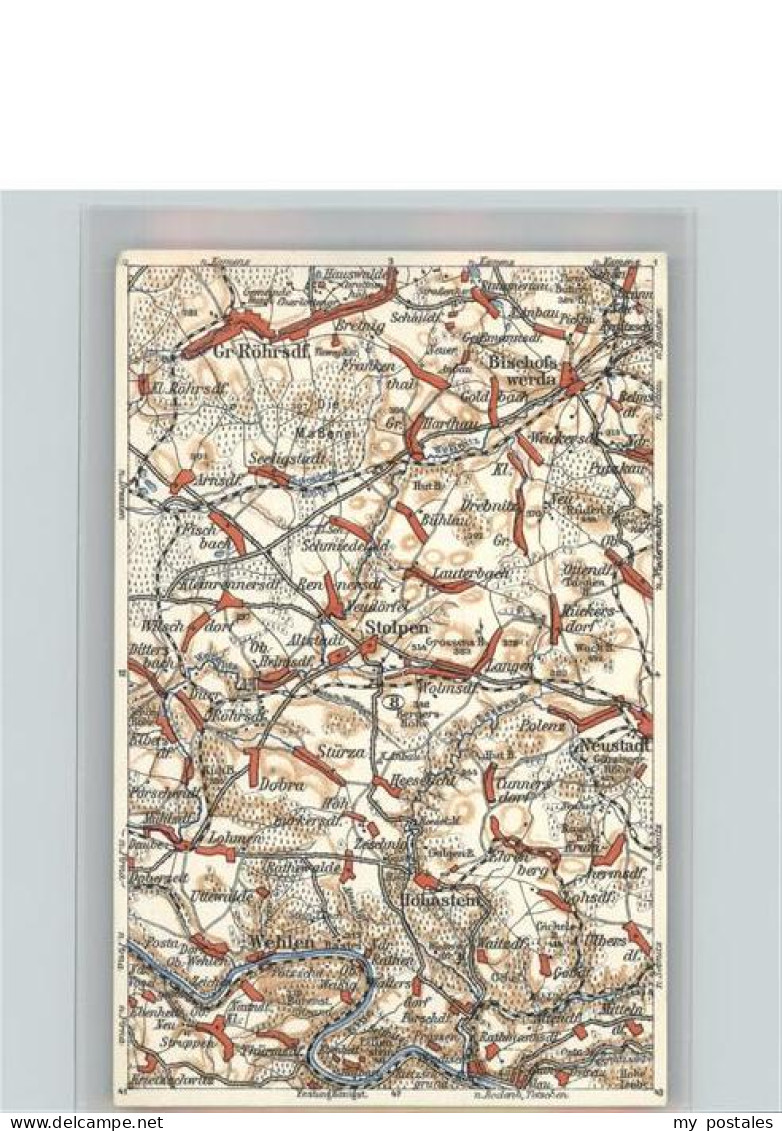 41317258 Stolpen Geographische Uebersichtskarte Osterzgebirge Stolpen - Stolpen