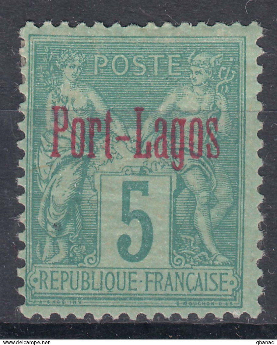Port-Lagos 1893 Yvert#1 Mint Hinged (avec Charniere) - Neufs