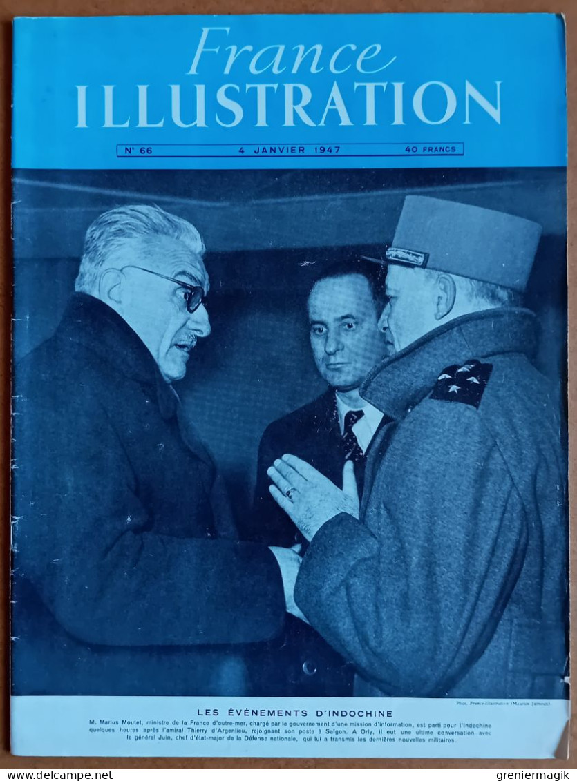 France Illustration N°66 04/01/1947 Indochine/La Suisse Face Aux Guerres/Palestine (Nahalal)/Langevin/Electricité - Informations Générales