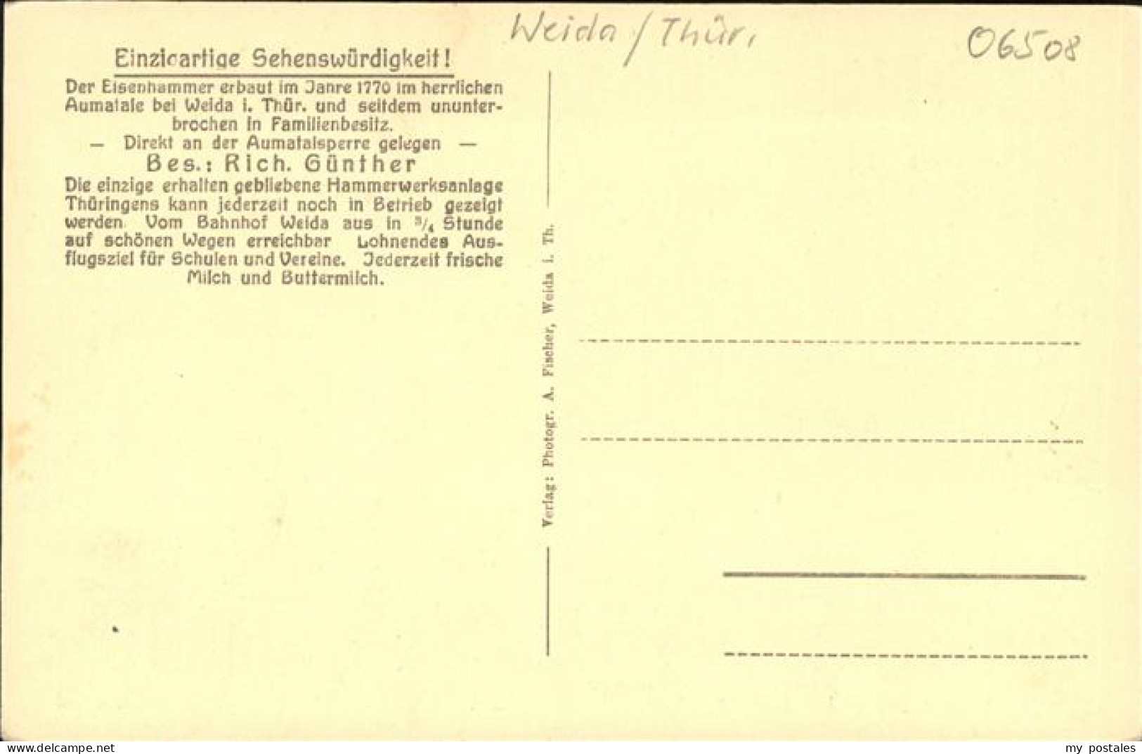 41316506 Weida Thueringen Der Eisenhammer Bei Weida Weida Thueringen - Weida