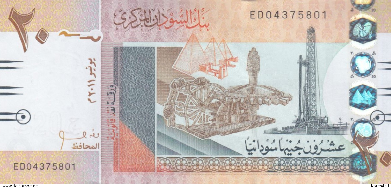 SUDAN 20 POUNDS 2011 P- 74a UNC - Soedan