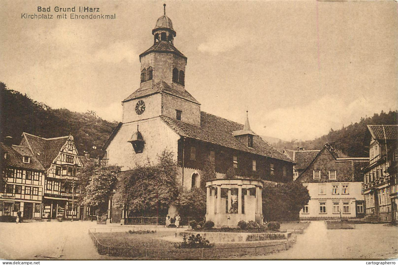 Germany Bad Grund Im Harz Kirkchplatz Mit Ehrendenkmal - Bad Grund