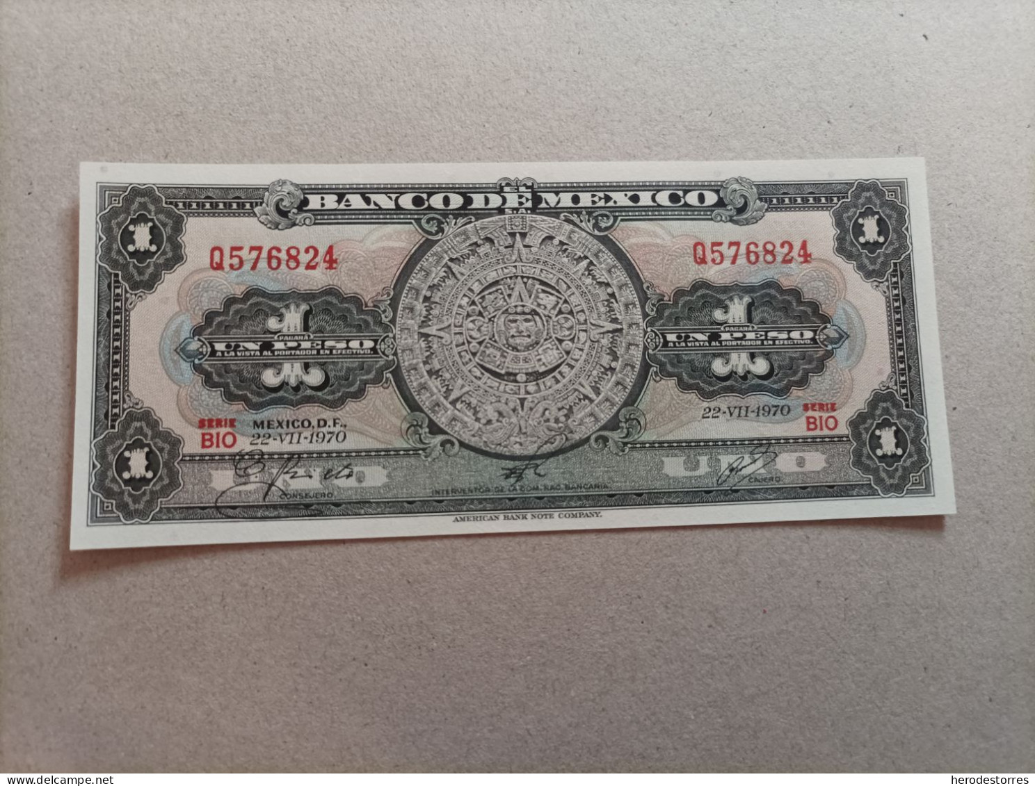 Billete De México 1 Peso, Año 1970, UNC - Mexique