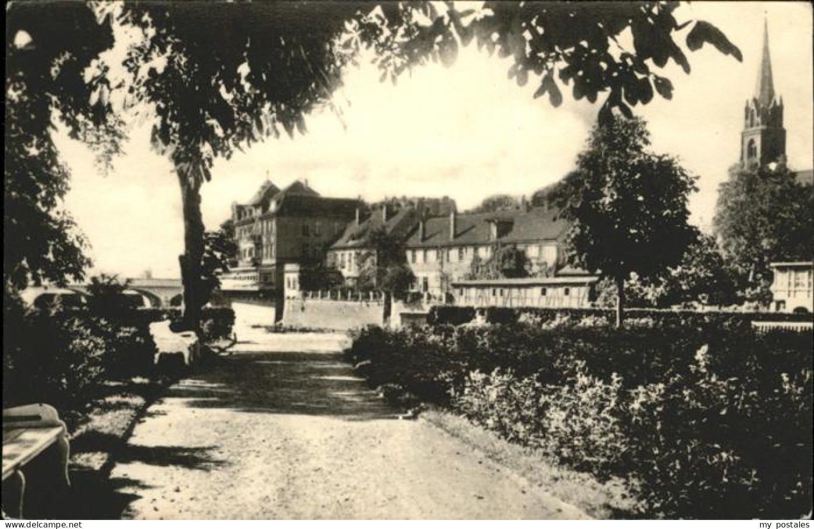 41315952 Guben Park Und Blick Auf Kirche Guben - Guben