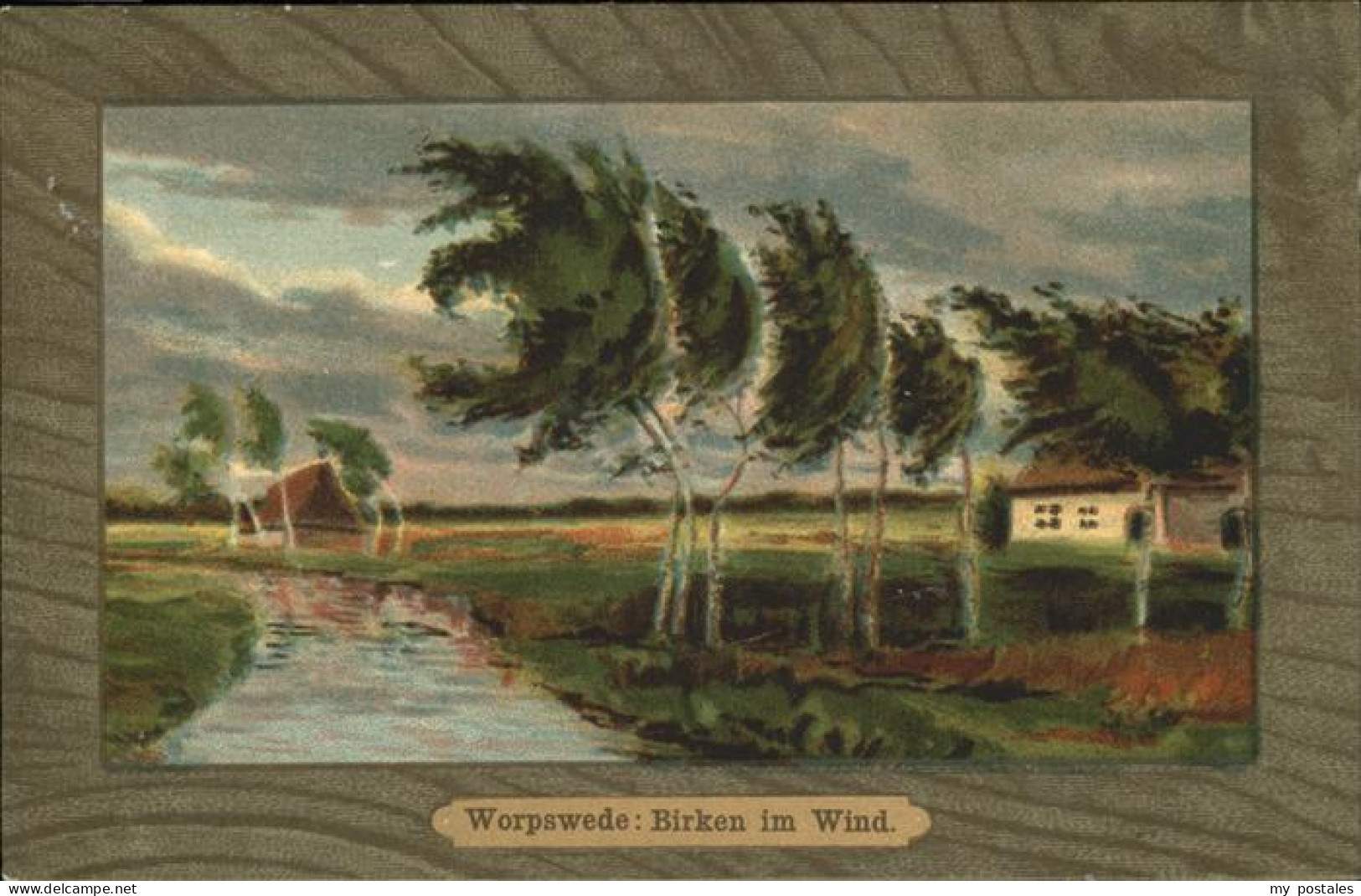 41315919 Worpswede Birken Im Wind Kuenstlerkarte Worpswede - Worpswede